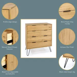 Core Products Augusta Industrial 4 drawer Pine chest of drawers