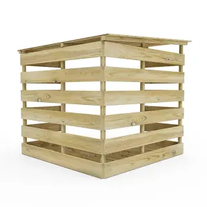 Everest Wooden Log Store (Corner - 140cm Wide, 123cm Tall)