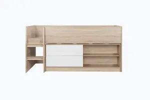 Birlea Leyton Cabin Bed White & Oak Effect