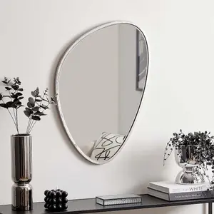 Frameless Asymmetric Irregular Shape Beveled Tear Drop Wall Mirror (Design 843)