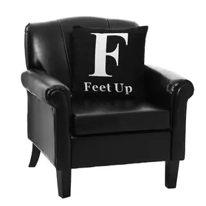 Interiors by Premier Words 'Feet Up' Black Cushion