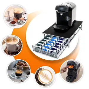 TASSIMO NESPRESSO COFFEE POD CAPSULE HOLDER STAND CHROME 60PCS