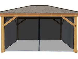 Meridian Gazebo 12ft x 16ft (3.7m x 4.9m) with Mesh Kit