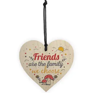 Red Ocean Handmade Friendship Gift Wooden Hanging Heart Chic Plaque Best Friend Family Christmas Gifts