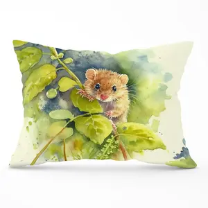 Dormouse Watercolour Cushions 33cm x 48cm