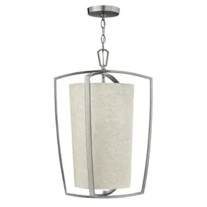 Elstead Hinkley Blakely Large Pendant Light 3x E14 Light Brushed Nickel