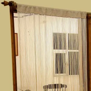 Homescapes Polyester Beige String Curtain