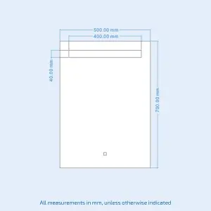 Nes Home 500mm x 700mm Bar LED Straight Corner Bathroom Mirror