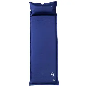 Self Inflating Camping Mattress with Pillow 1-Person Navy Blue