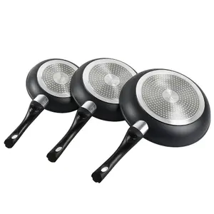 URBN-CHEF 28cm Width 3pcs Forged Aluminium Induction  Frying Grilling Pans Cookware Set