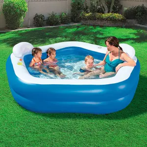 Bestway Inflatable Family Swimming Pool Kids Water Lounge Pool for Summer Fun & Play