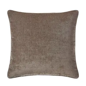 GoodHome Arntzen Taupe Plain Indoor Cushion (L)55cm x (W)55cm