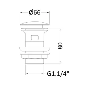 Wastes & Extras 6.1cm Push Button Waste