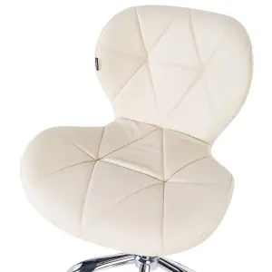 Beliani Retro Desk Chair Beige VALETTA