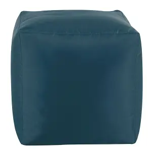 Veeva Outdoor Bean Cube Teal Green Bean Bag Pouffe