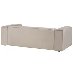 2 Seater Sofa VERNON Taupe Velvet 2 Seater Left Hand