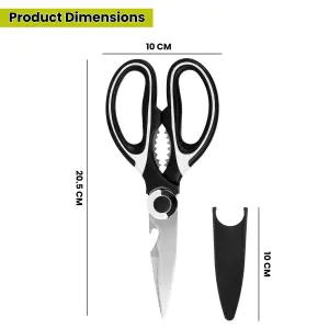 Heavy Duty Kitchen Scissors with Protective Cover Multipurpose Cooking Scissors