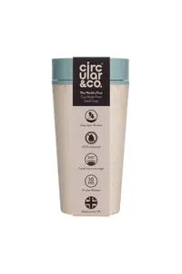 Circular Coffee Cup 12oz Cream & Faraway Blue