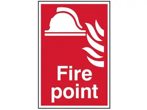 Scan Fire Point Safety Sign - Durable PVC 200 x 300mm for Clear Visibility