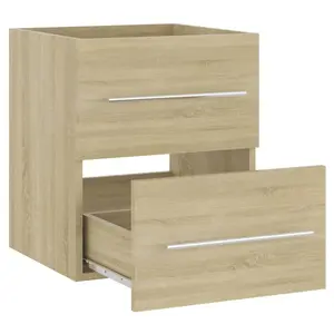 Berkfield Sink Cabinet Sonoma Oak 41x38.5x48 cm Engineered Wood