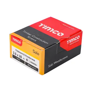 TIMCO Solo Countersunk Gold Woodscrews - 3.5 x 25 (200pcs)