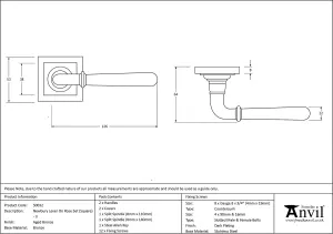 From The Anvil Aged Bronze Newbury Lever on Rose Set (Square) - Unsprung