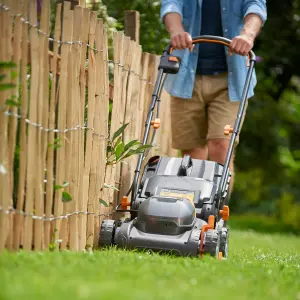 WORX WG779E.2 40V 34cm Cordless Lawn Mower with 2 x 2.0Ah Batteries and Charger