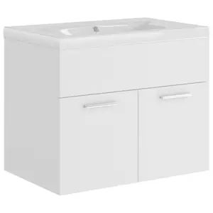 Elizibeth 600mm Wall Hung Single Vanity Unit White