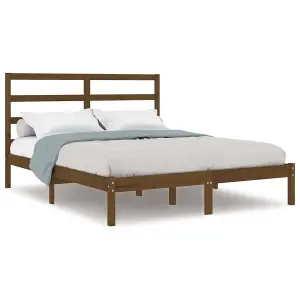 Berkfield Bed Frame Honey Brown Solid Wood Pine 120x200 cm