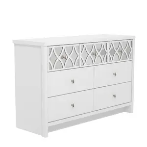 GFW Arianna 3+4 Drawer Chest White