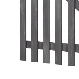 Grey 120x120cm Outdoor Wooden Garden Gate Spruce Wood Fence Door with Door Bolt