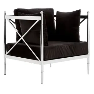 Novo Chair With Silver Lattice Arms