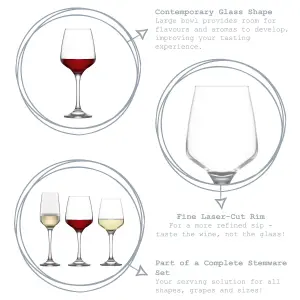 LAV - Lal Red Wine Glasses - 400ml - Pack of 6