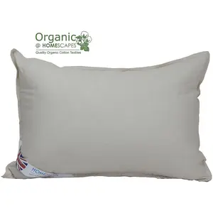 Homescapes Organic Cotton Pillow with Luxury Microfibre Filling