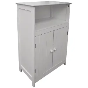 Watsons Waltham  Shaker Tongue And Groove Bathroom 2 Door Storage Cabinet  White