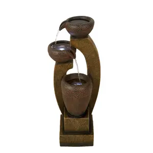 Aqua Creations Jackson Pouring Bowls Mains Plugin Powered Water Feature with Protective Cover