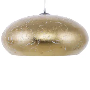 Metal Pendant Lamp Gold LIMNATIS