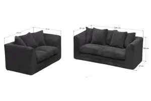 Furniture Stop - Logan 3 + 2 Seater Sofa Set Fabric Jumbo Cord