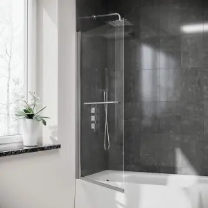 Nes Home Bath Shower Screen 800mm Glass Door Pivot Swing Door Reversible  Denver