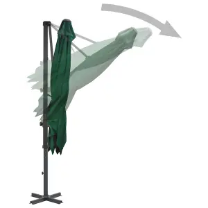 Berkfield Cantilever Umbrella with Aluminium Pole Green 250x250 cm