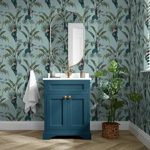 Tropical Paradise Wallpaper In Teal