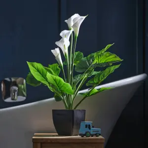 Blooming Artificial - 64cm White Fake Calla Lily - Indoor Faux Flower Plant Gift