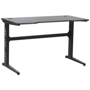 Beliani Modern Gaming Desk Black DEXTER