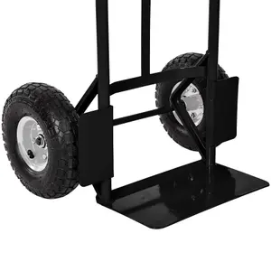 Sack Barrow - heavy-duty, 200 kg load capacity, steel frame - black