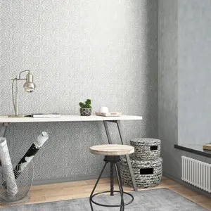 Galerie The New Design Book Gold Grey Geometric Embossed Wallpaper