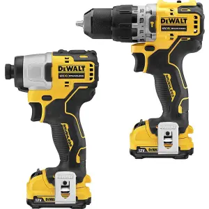 Dewalt 12v Brushless Compact Twin Pack Combi Drill Impact + X3 12V 3Ah battery