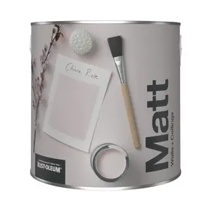 Rust-Oleum Washable Matt Wall Paint - China Rose 2.5L