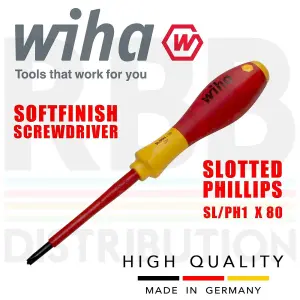 Wiha Plus Minus Slotted Philips Screwdriver Electrician 1000v VDE SL PH1 30716