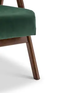 Velvet Bottle Green Selma Accent Chair