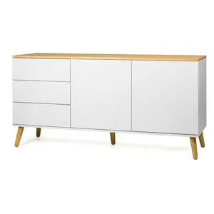 Dot 411.48cm Sideboard White/Oak